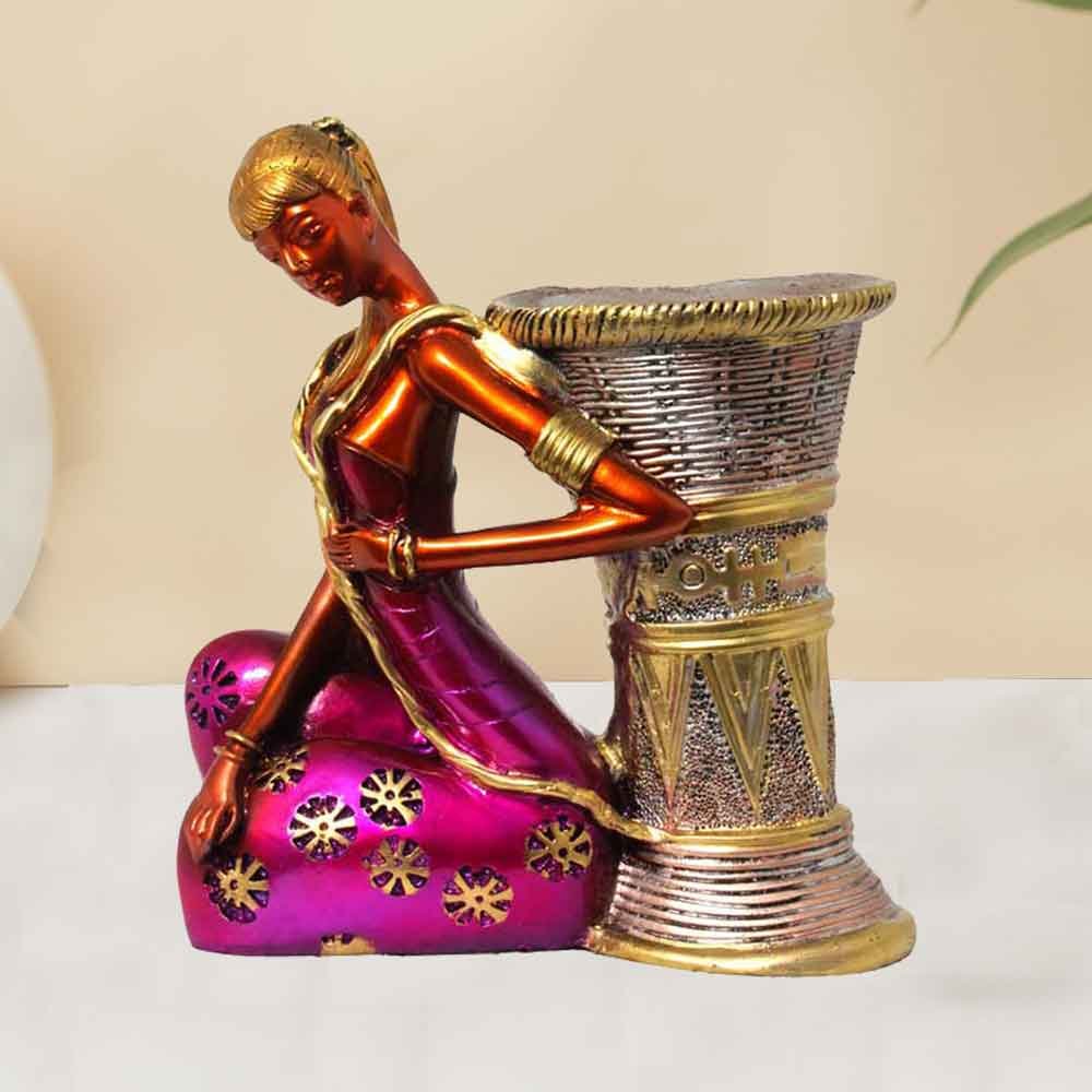 Women Basket Flower Vase for table decoration 25 cm G12GX0120C