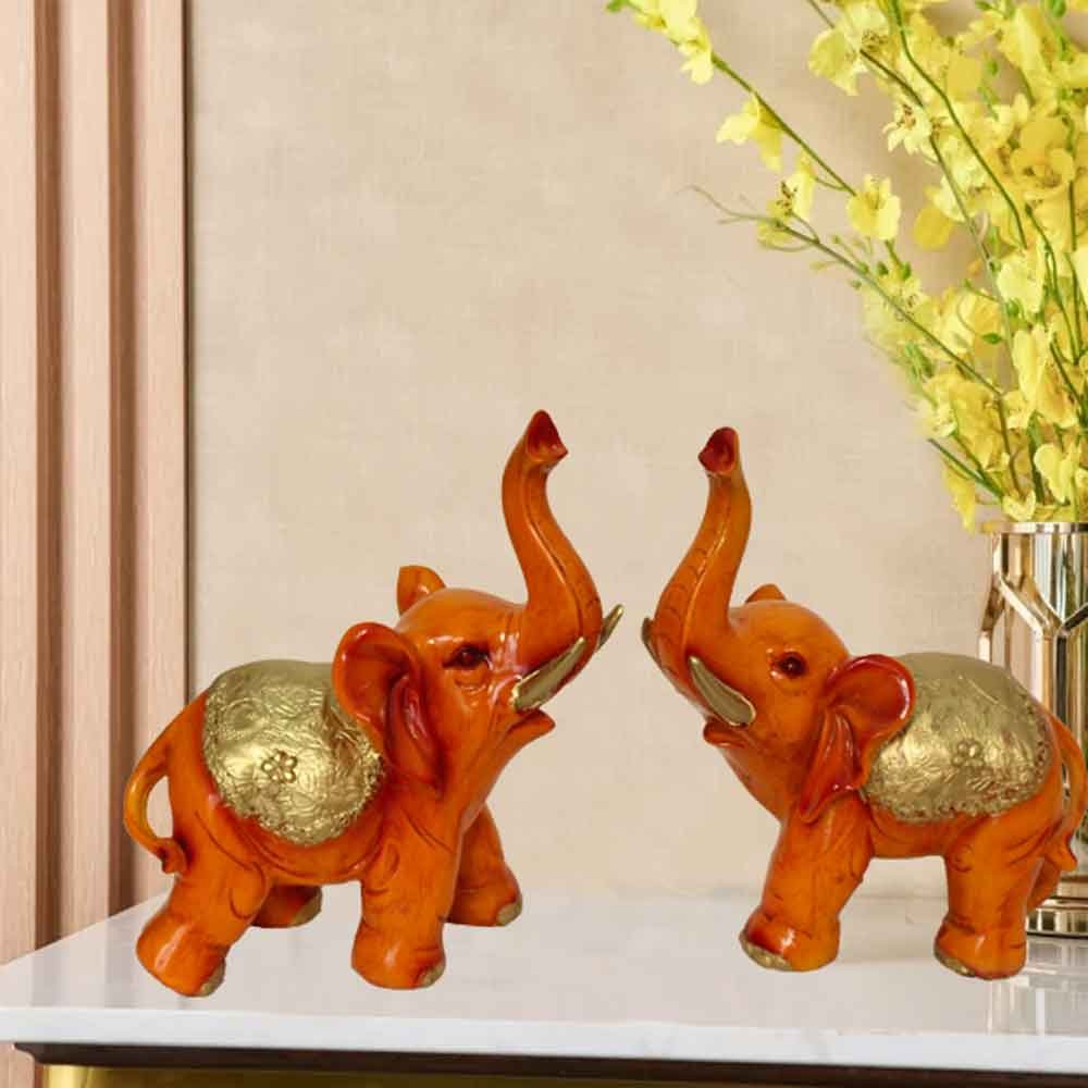 Elephant Pair Decorative Statue for gift on anniversary 25 cm G12GX0273L
