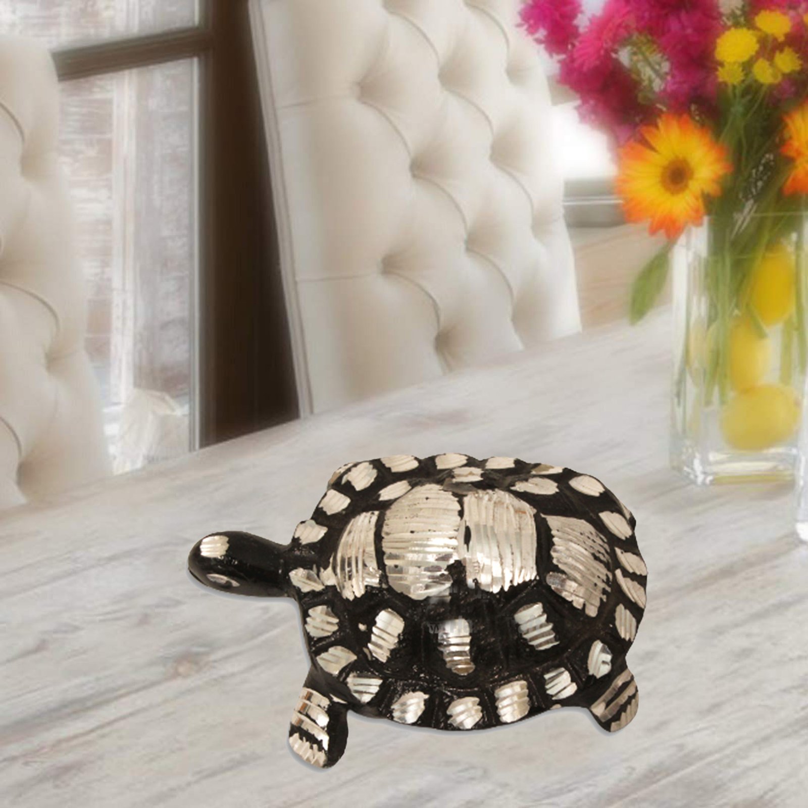 Kachua White Metal Vastu Feng Shui 5 cm G13GX0064K000XZRA