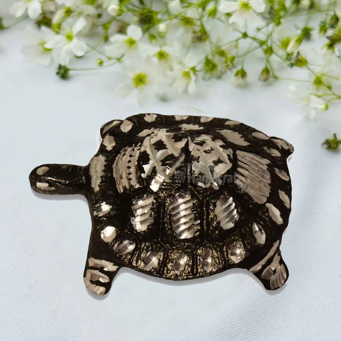 Turtle White Metal Feng Shui 5 cm G13GX0065K000XZPS