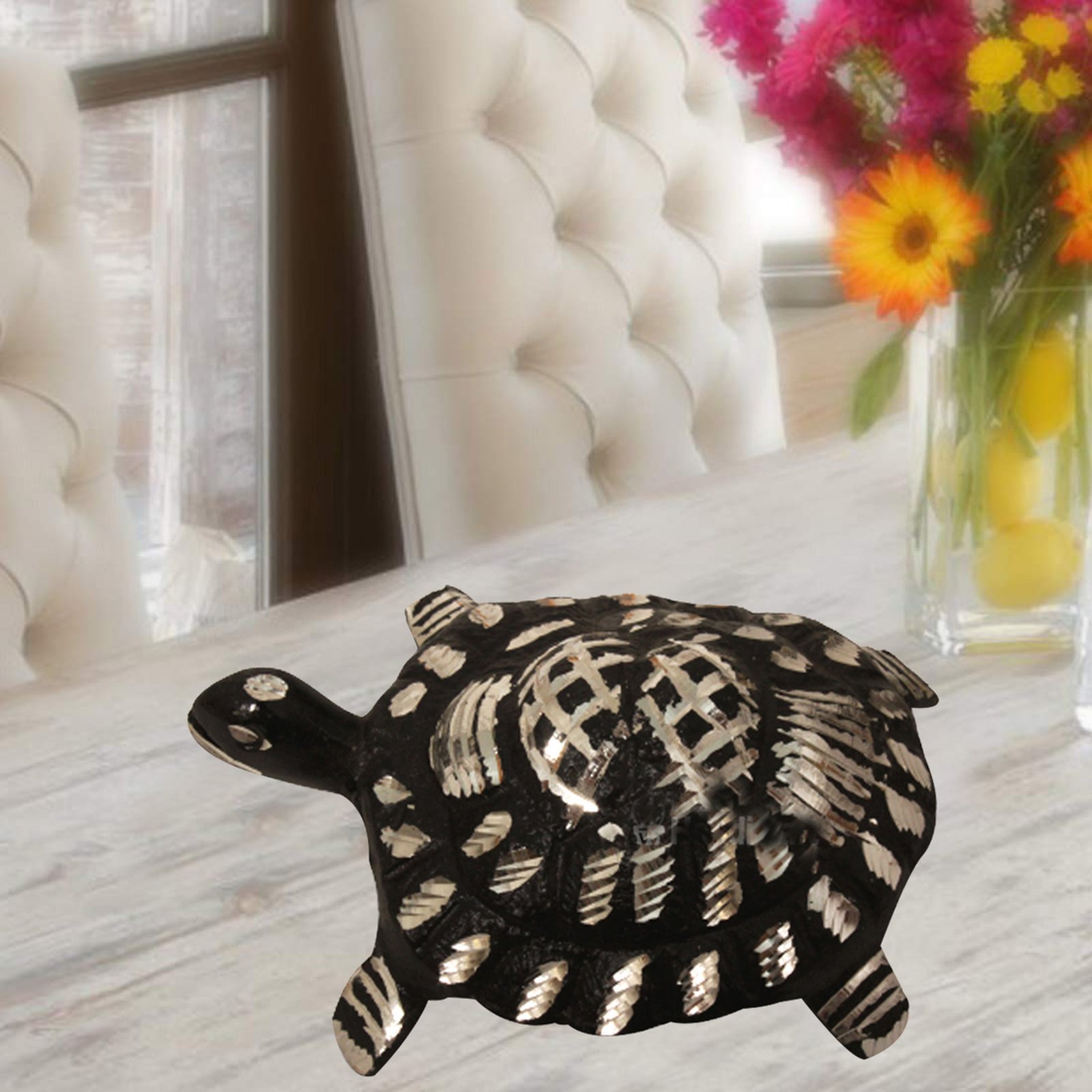 Tortoise White Metal For Good Wealth 6 cm G13GX0066K00XZOS