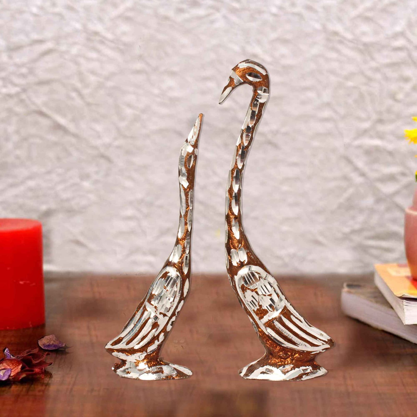 Swan Pair Couple Aluminium Gift 16 cm G13GX0068C000XZPA