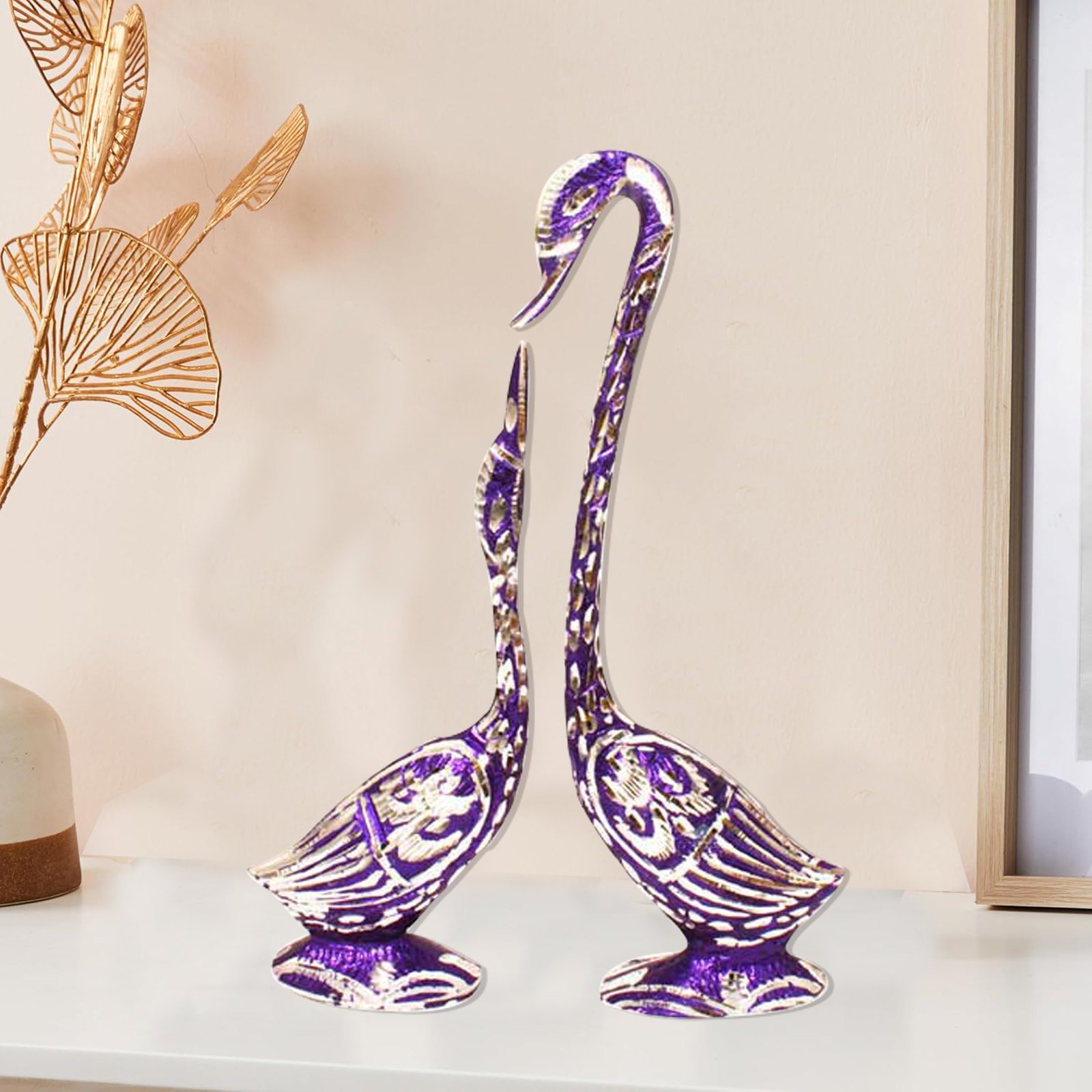 Swan Feng Shui Aluminium Diamond cut 25 cm G13GX0072N