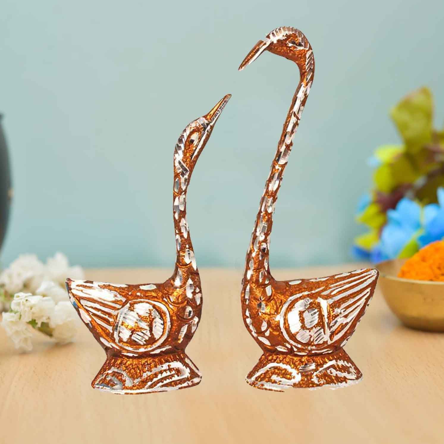 Kissing Duck Figurine Aluminium Figurine 18 cm G13GX0079C000XTAS