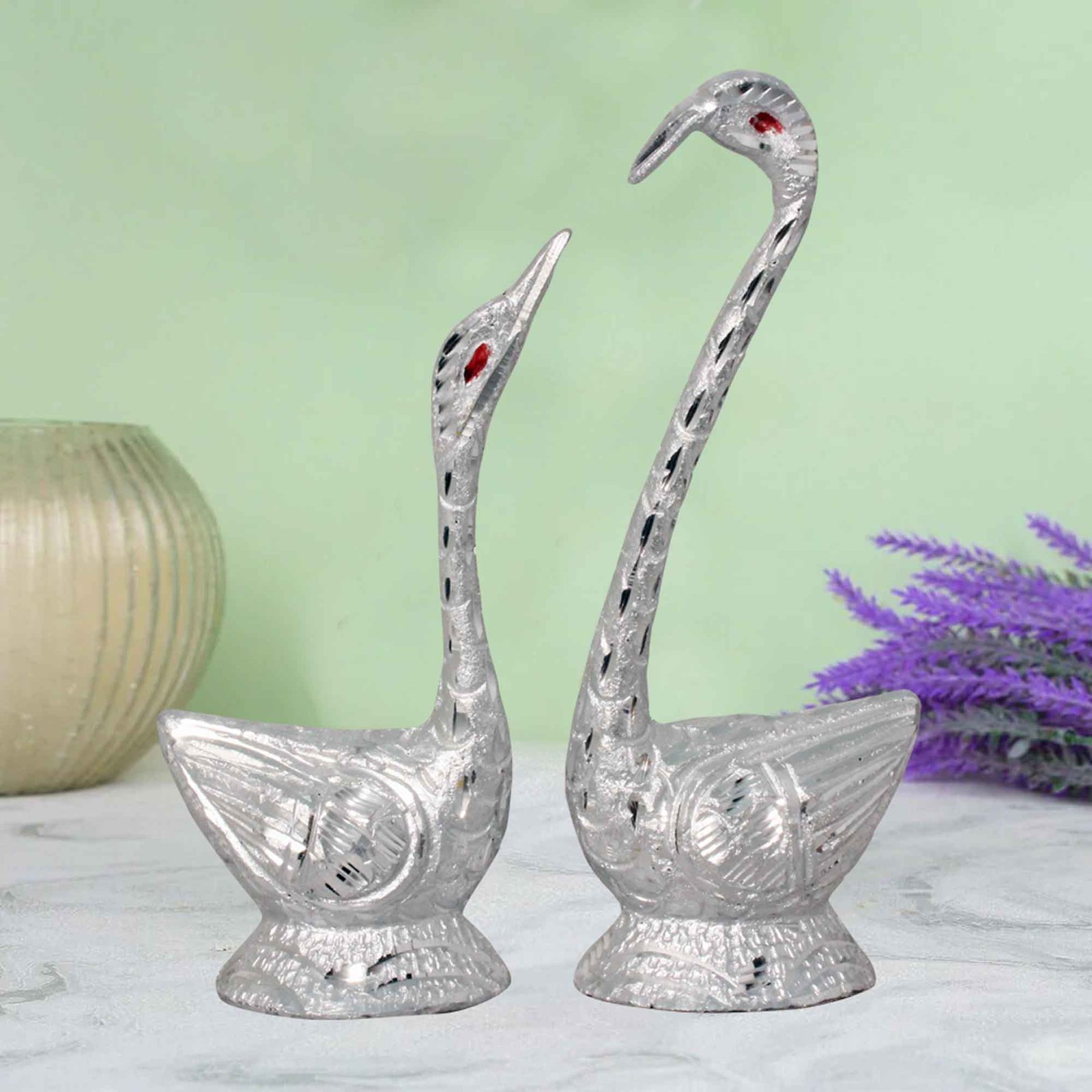 Kissing Duck Gift Items White Metal Articles Gift Items 18 cm G13GX0079S000XTAS