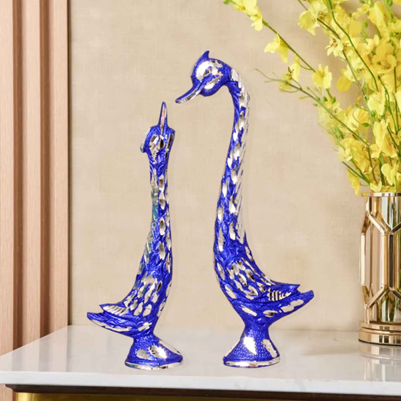 Duck White Metal Sculpture 18 cm G13GX0086N000XZOA