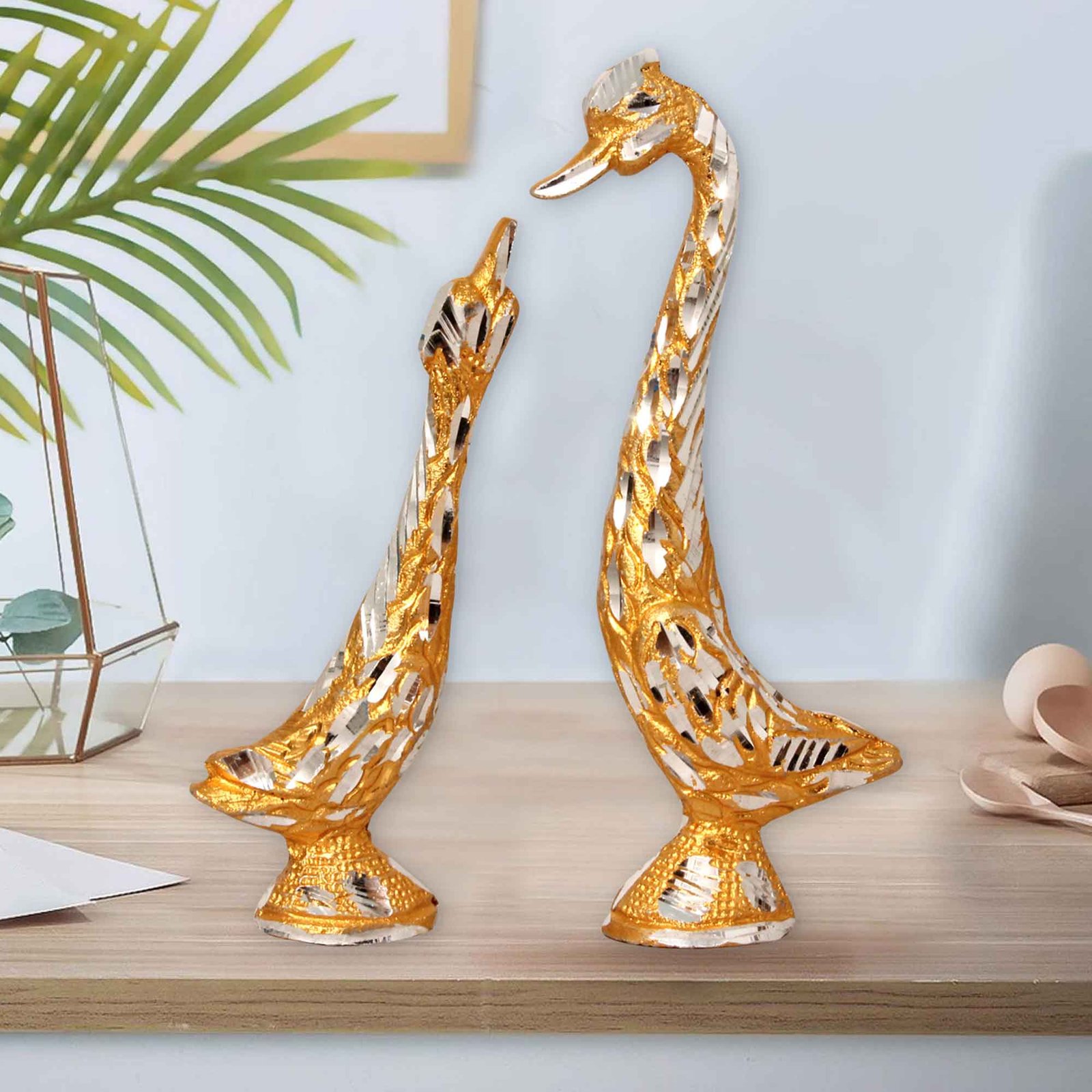 Two Bird Set Gold Colour Feng Shui Item 18 cm G13GX0088G000XZPS