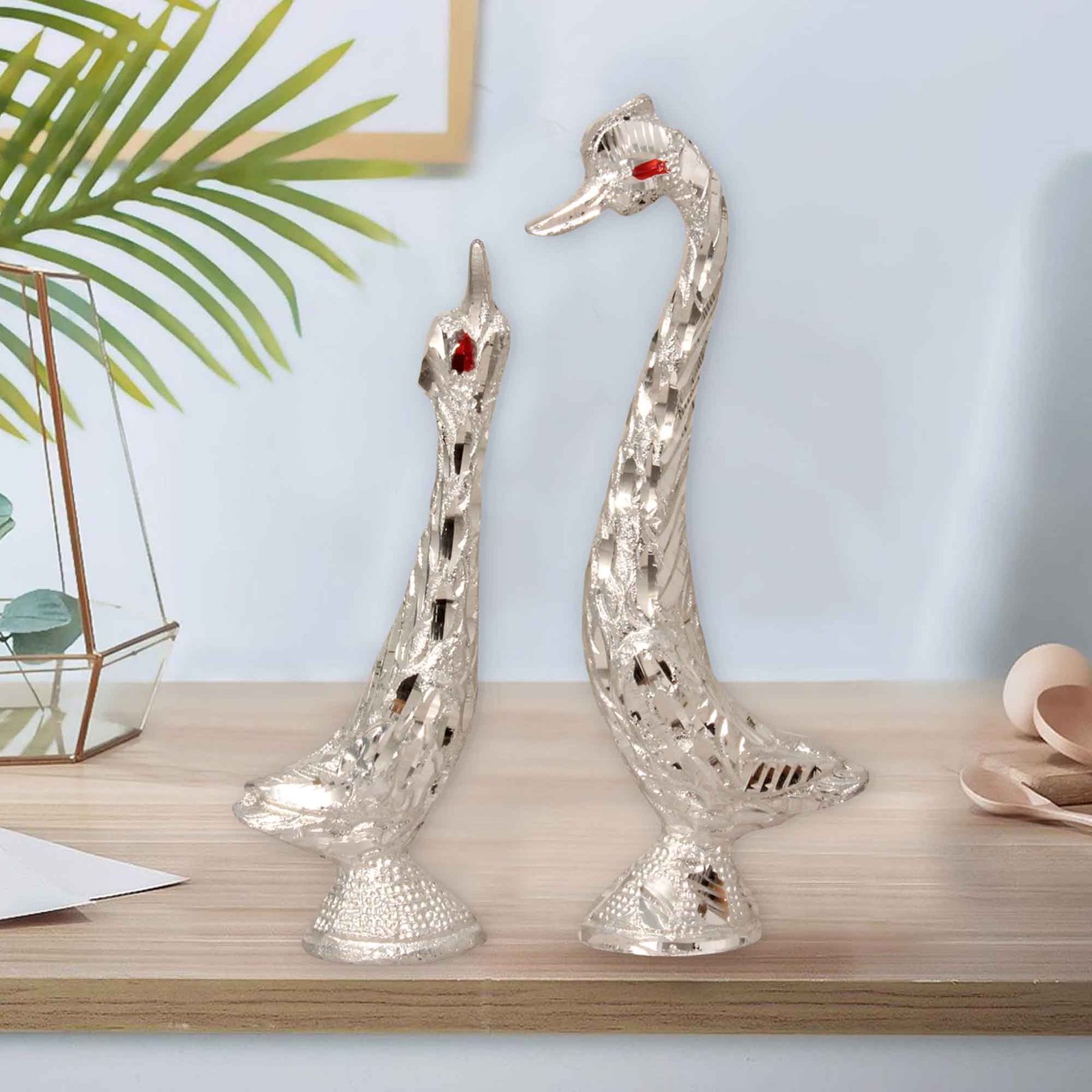 Bird Silver Colour Fengshui Gift Showpiece 18 cm G13GX0088S000XZPS