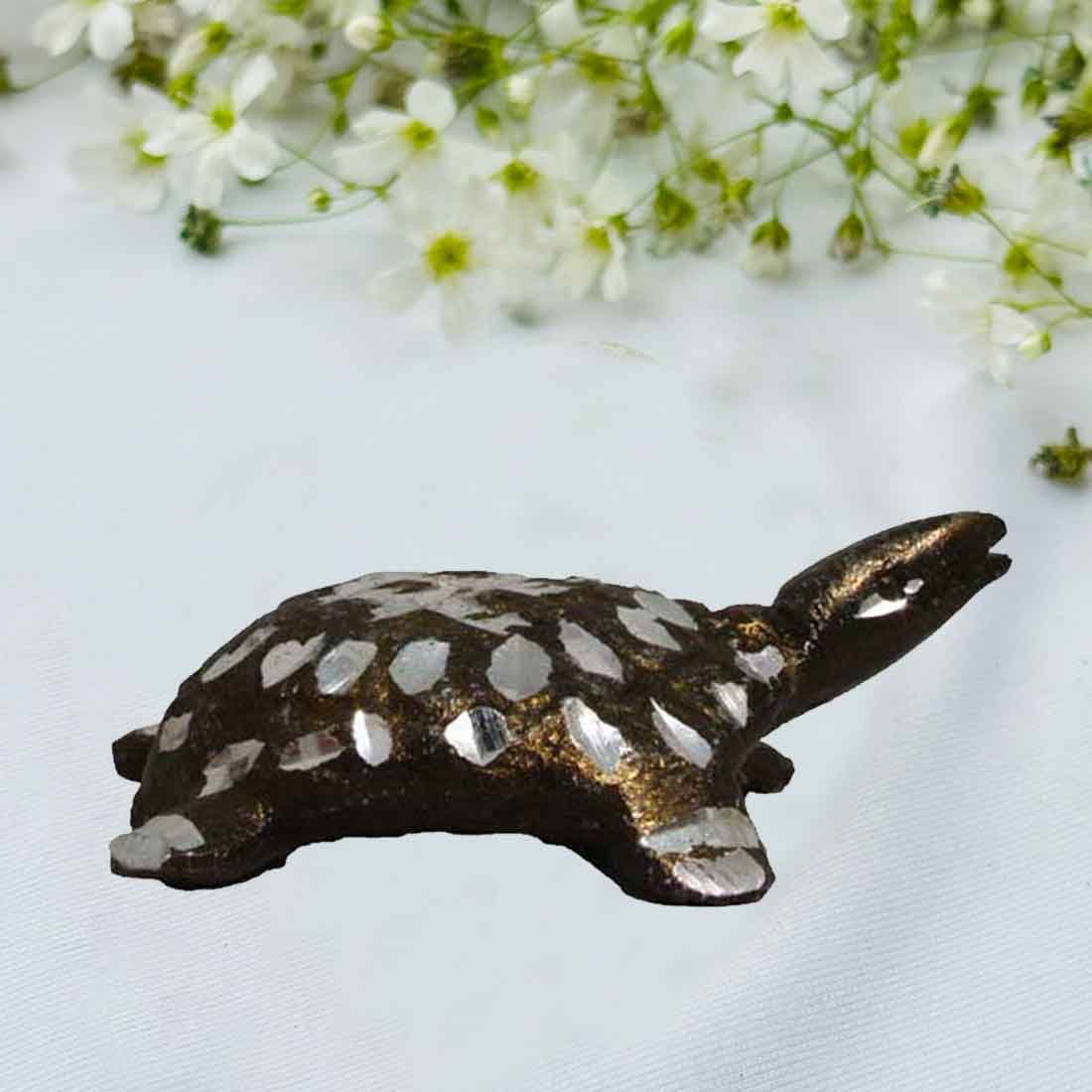 Turtle Statue White metal Diamond cut 2.5 cm G13GX0092C000XZES