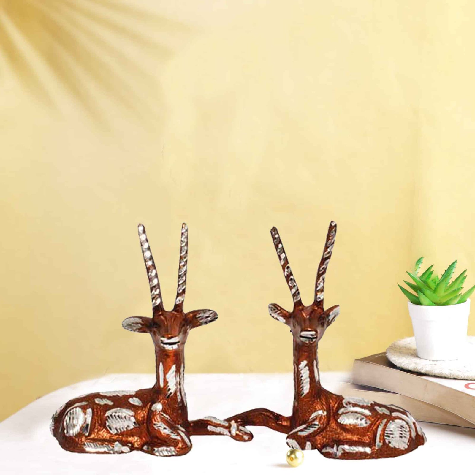 Animal Figure Deer White Metal Gifts 14 cm G13GX0095C