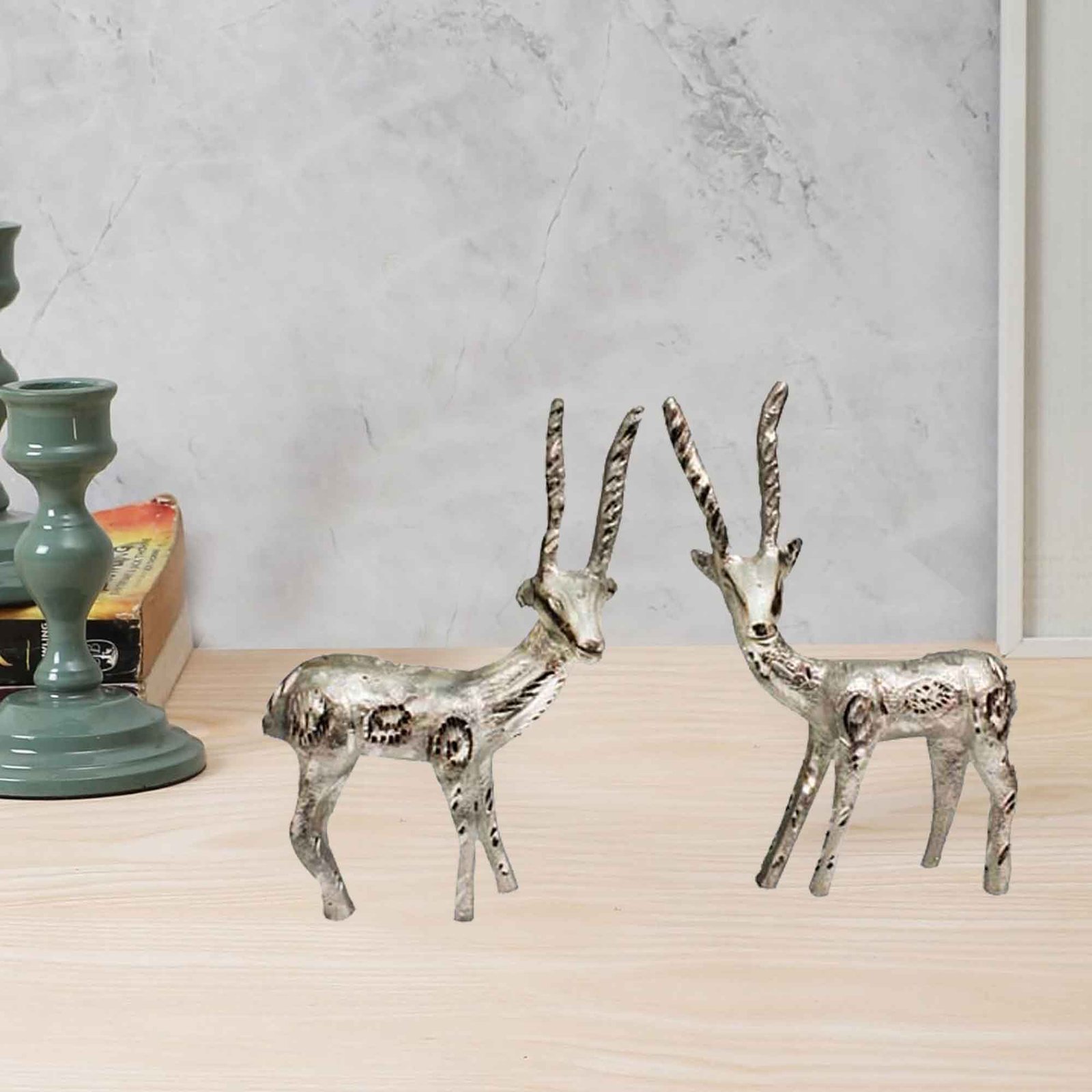 Deer White Metal Figurine 19 cm G13GX0096S