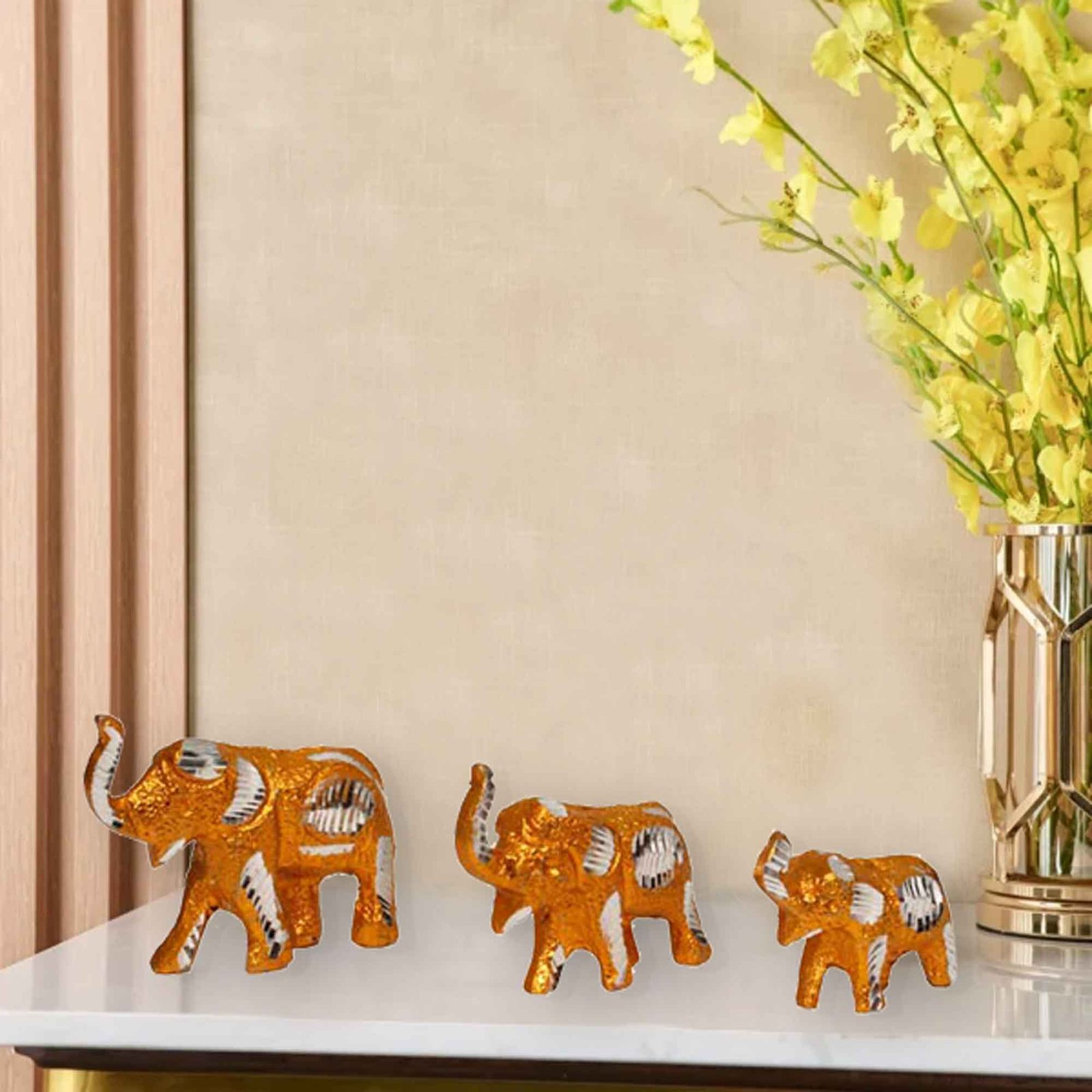 Elephant Figurine White Metal Figurine 6.5 cm G13GX0097G