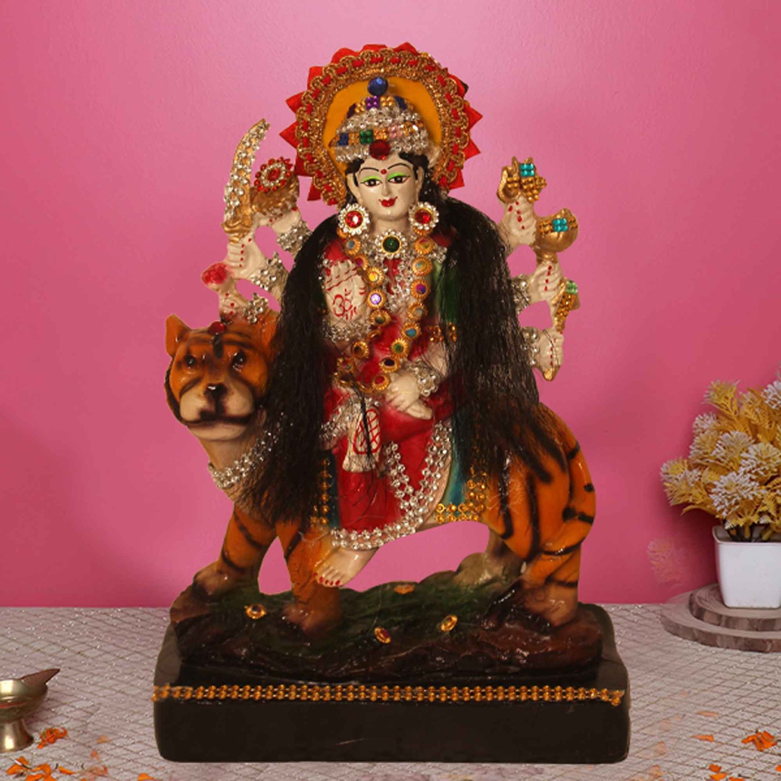 Durga Maa Idol Showpiece for pooja gift 21.5 cm G22GX0087M