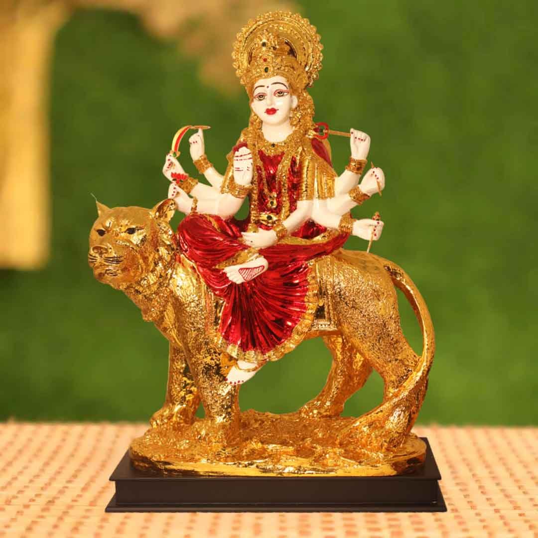 Gold Plated Durga Maa Idol statue gift for navratri 66 cm G23GX0061R