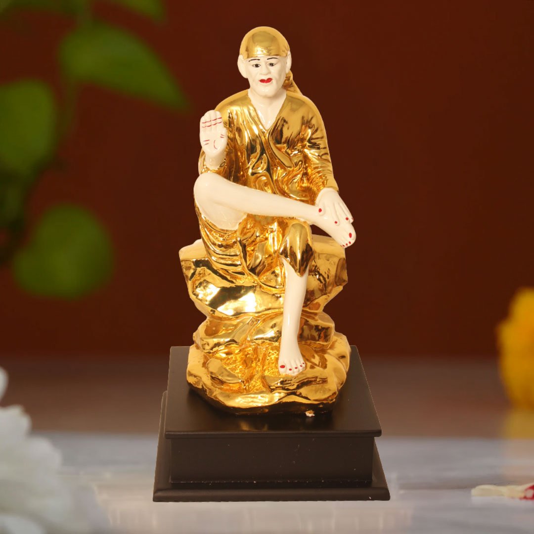 Gold Plated Sai Baba gift item for Birthday Gifts 29 cm G23GX0082G