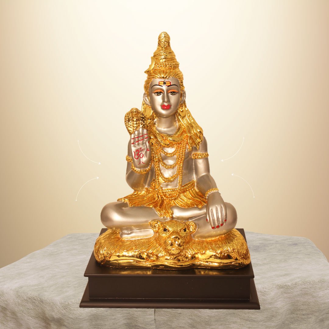 Gold Plated Shiv Gift for Guru Purnima 34 cm G23GX0112G