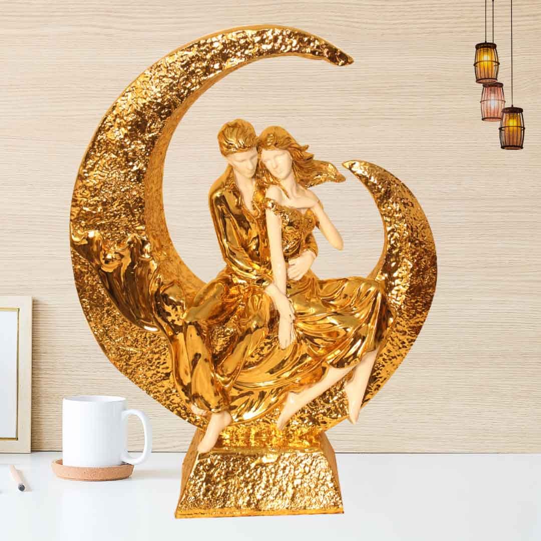 Gold Plated Chand Couple statue for decoration and Valentine Gift 38 cm G23GX0116G