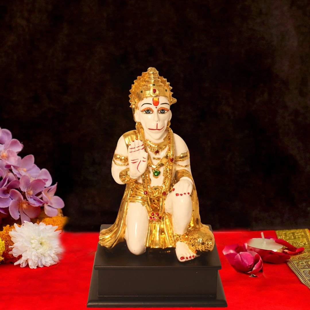 Gold Plated God Hanuman return gift items for birthday 25 cm G23GX0122G