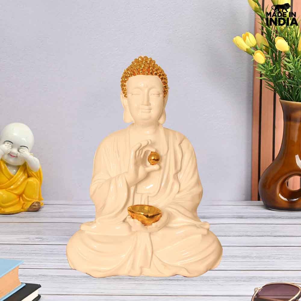 Gold Plated Goli Buddha for home decoration and gifting 33 cm G23GX0140W