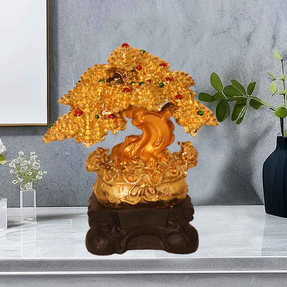Gold Plated Tree Showpiece for table decoration 36 cm G23GX0150G