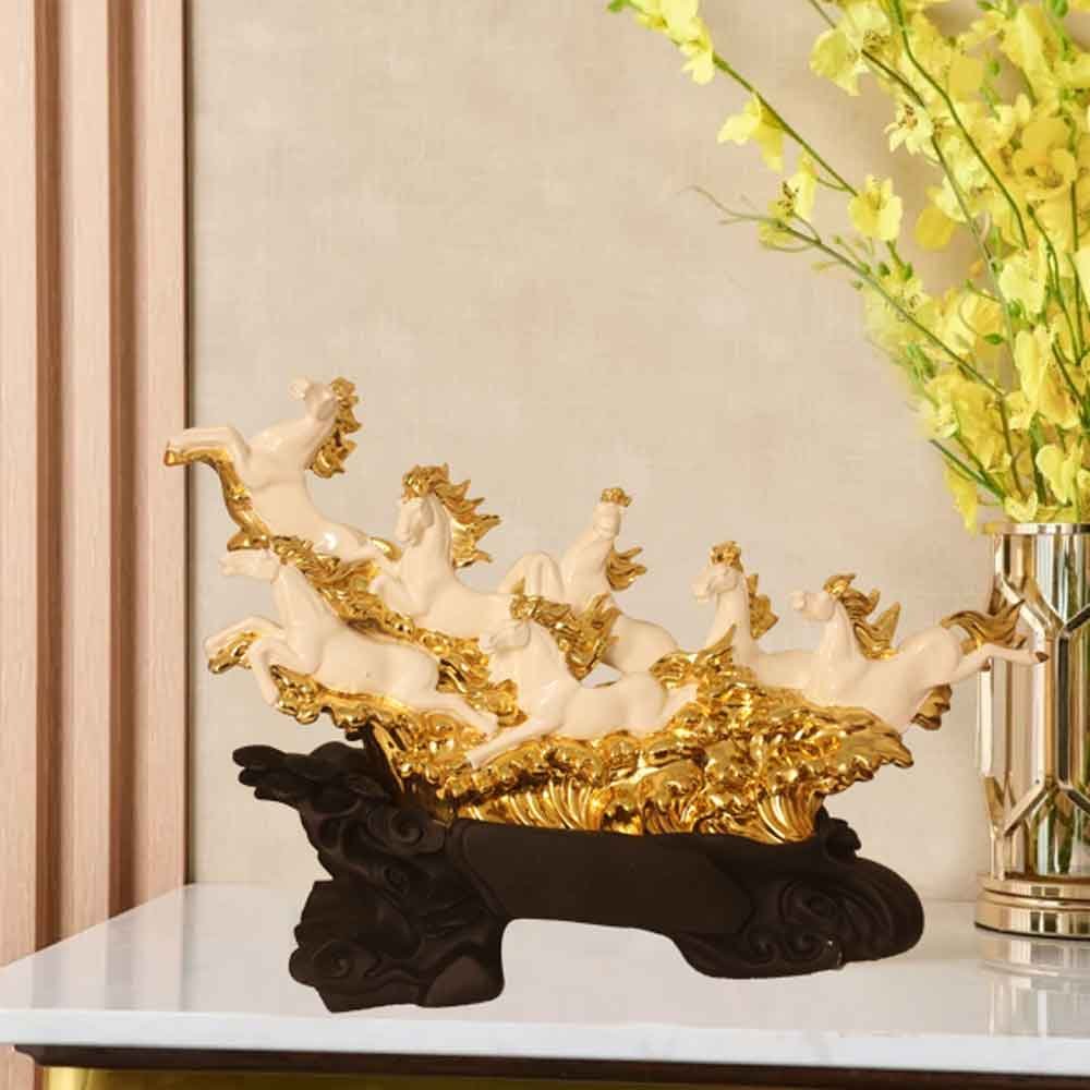 Gold Plated Horse Statue for decoration of office table 38 cm G23GX0154W
