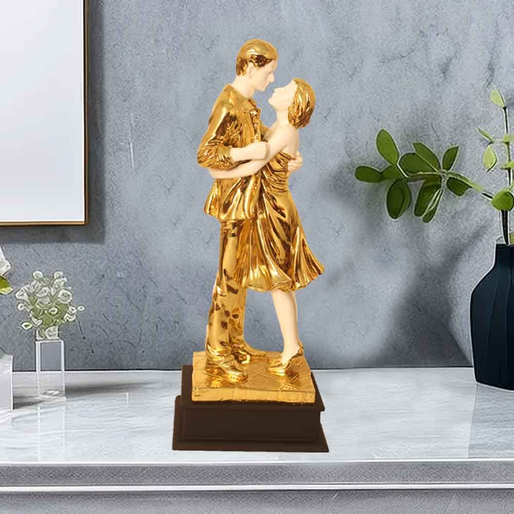 Gold Plated Couple Showpiece gift for valentine to your loved ones 39 cm G23GX0157G