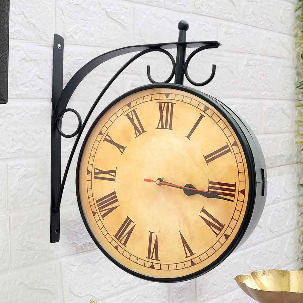 Double Sided Analog Wall clock with Acrylic Glass for wall for decoration 26 cm G26GX0051K000XAHA