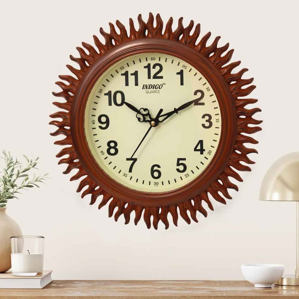 Round Shaped Sun Wall Clock for living room decoration 25 cm G26GX0126Y