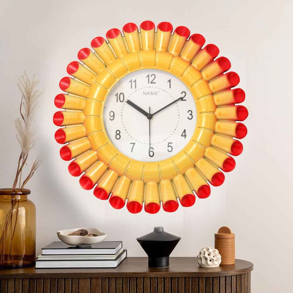 Sunflower Wall Hanging Clock for gifting on birthday 32 cm G26GX0129L