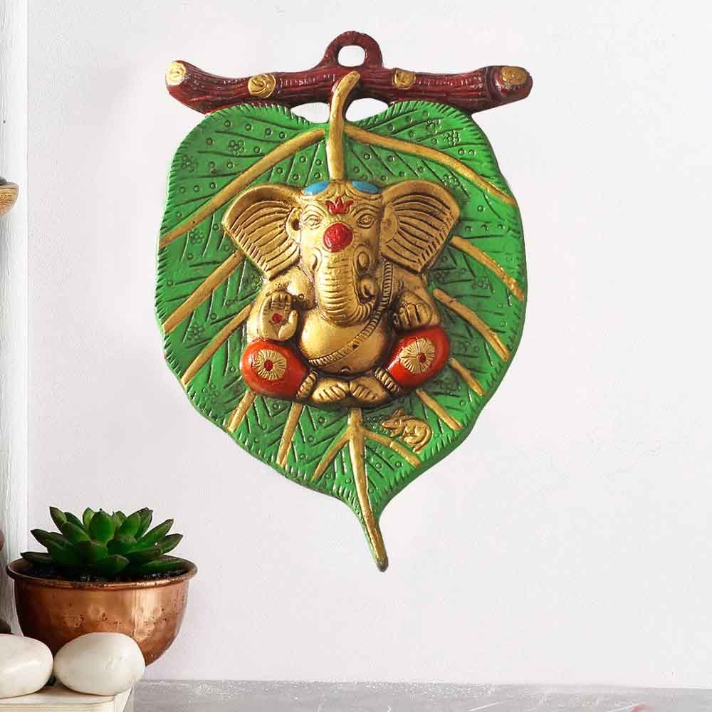 Metallic Patta Ganesha for gift on ganesh chaturthi 22 cm G27GX0033H000XTTS