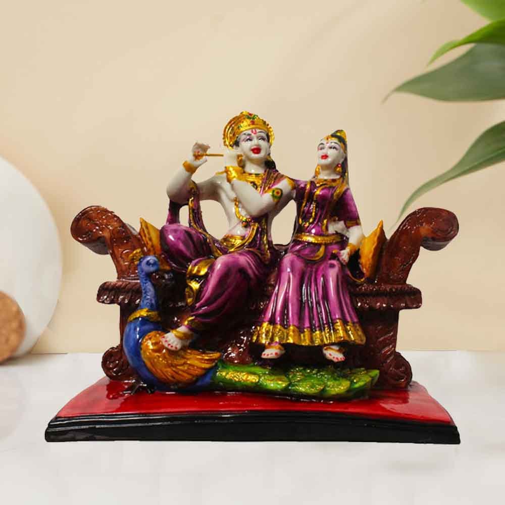 Lord?Radha Krishna Spiritual Statue showpiece for gifting 21 cm G29GX0019J