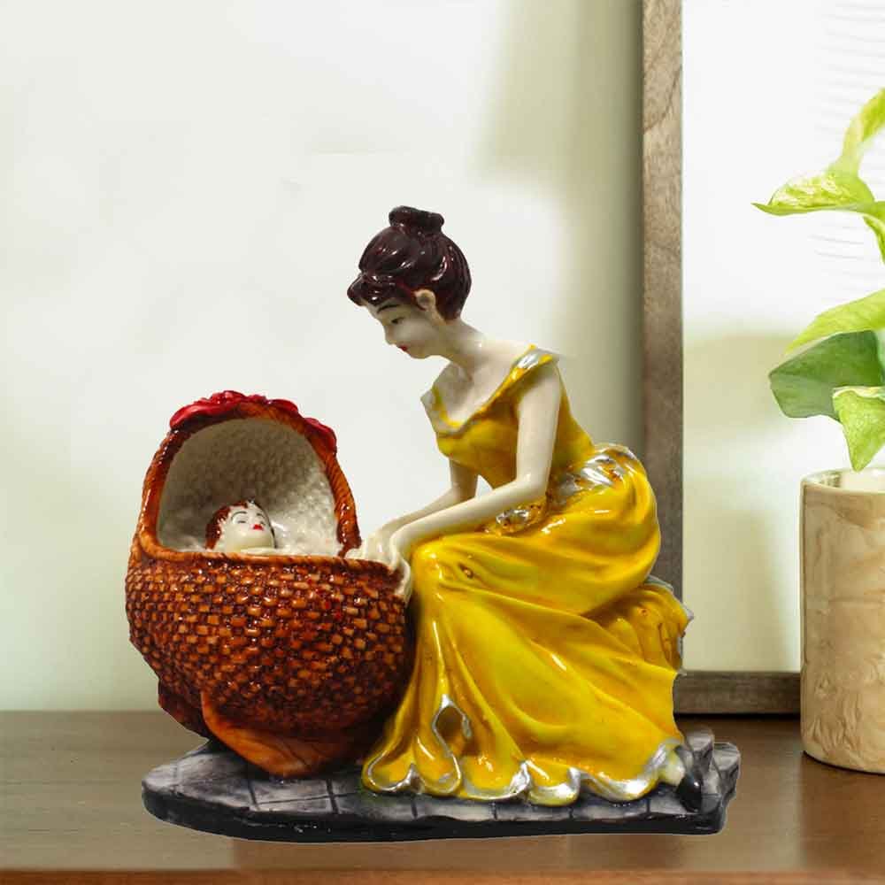 Mother Child Statue Showpiece gift on naamkaran 16 cm G29GX0032Y