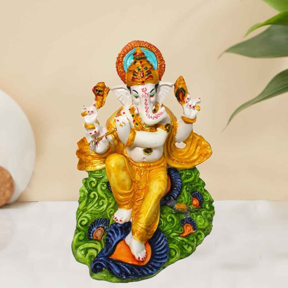 Lord Ganpati Idol Showpiece statue for ganesh chaturthi 23 cm G29GX0043Y