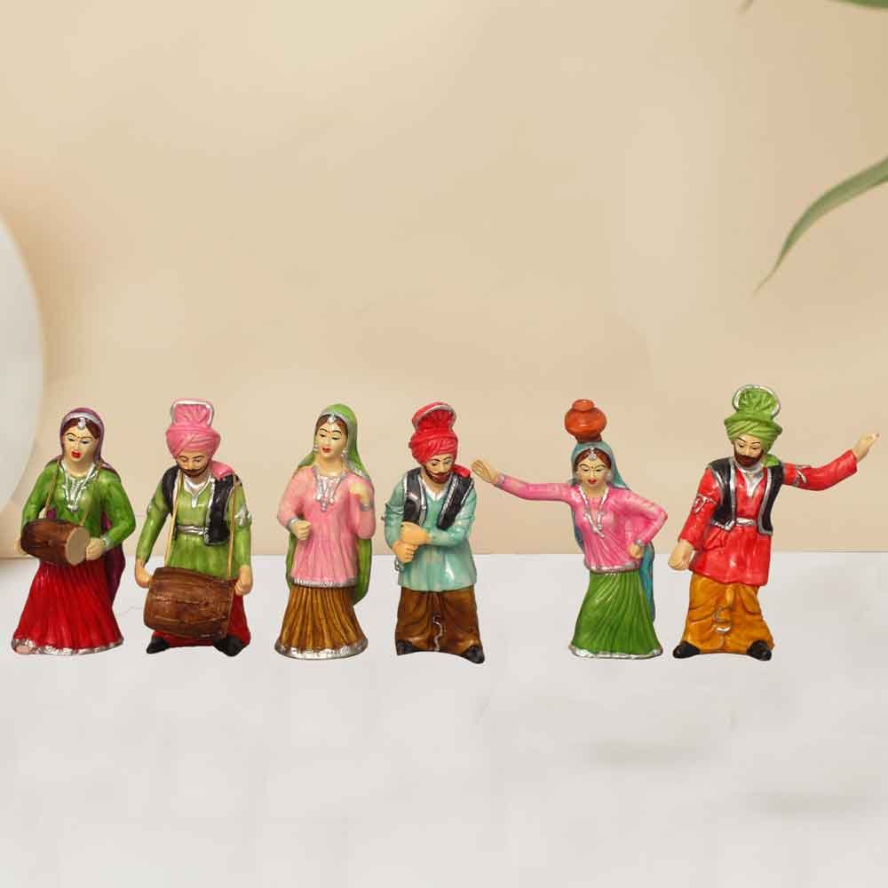 Bhangra Party Punjabi Set Statue for gift and decoration 26 cm G29GX0081M