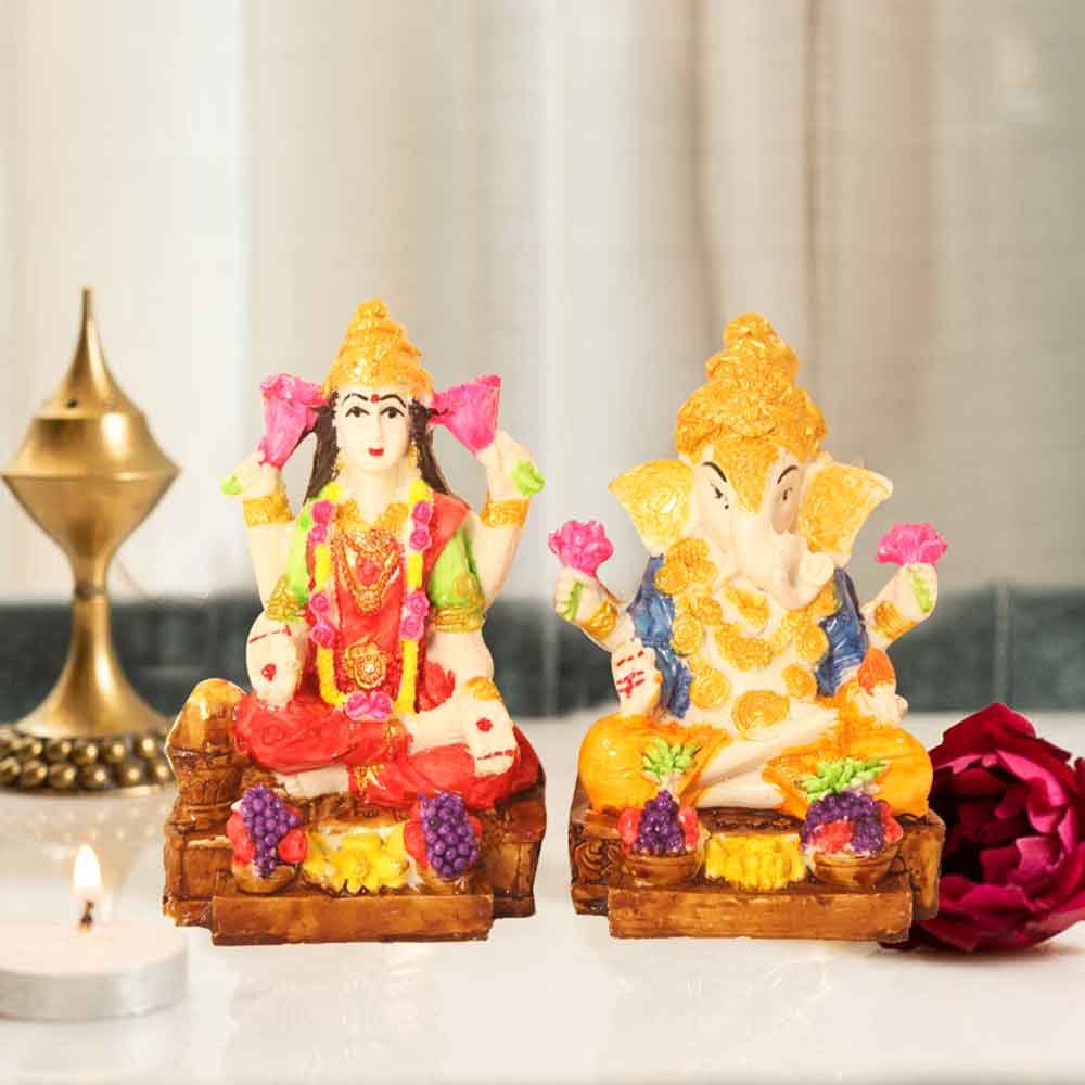 Lord Laxmi Ganesh Sculpture for diwali gift 13 cm G30GX0153M