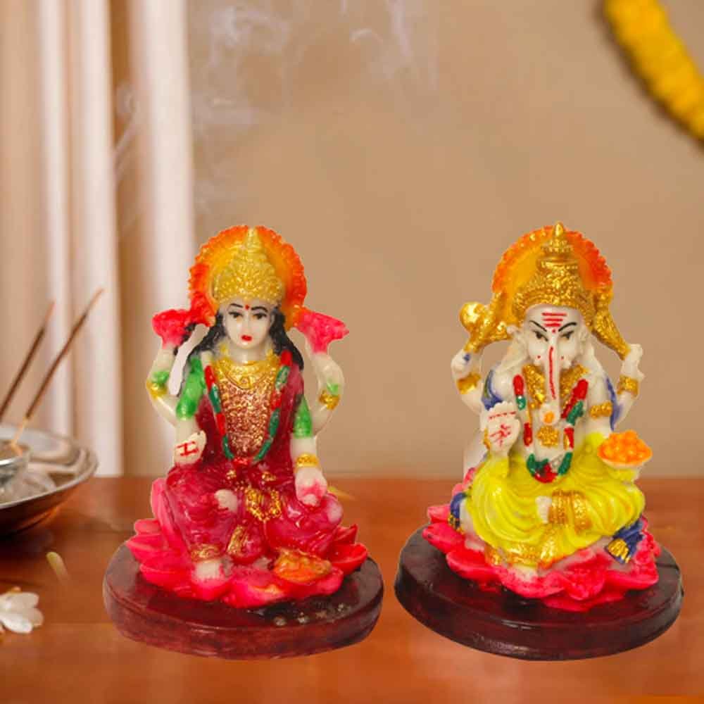 Lord Laxmi Ganesh Statue for gifting on diwali 12 cm G30GX0217M
