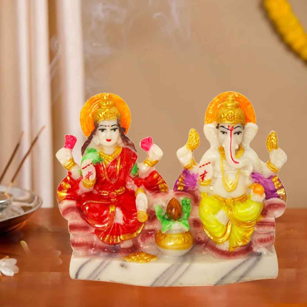 Laxmi Ganesh God Idol Statue idol for decoration 12 cm G30GX0220M