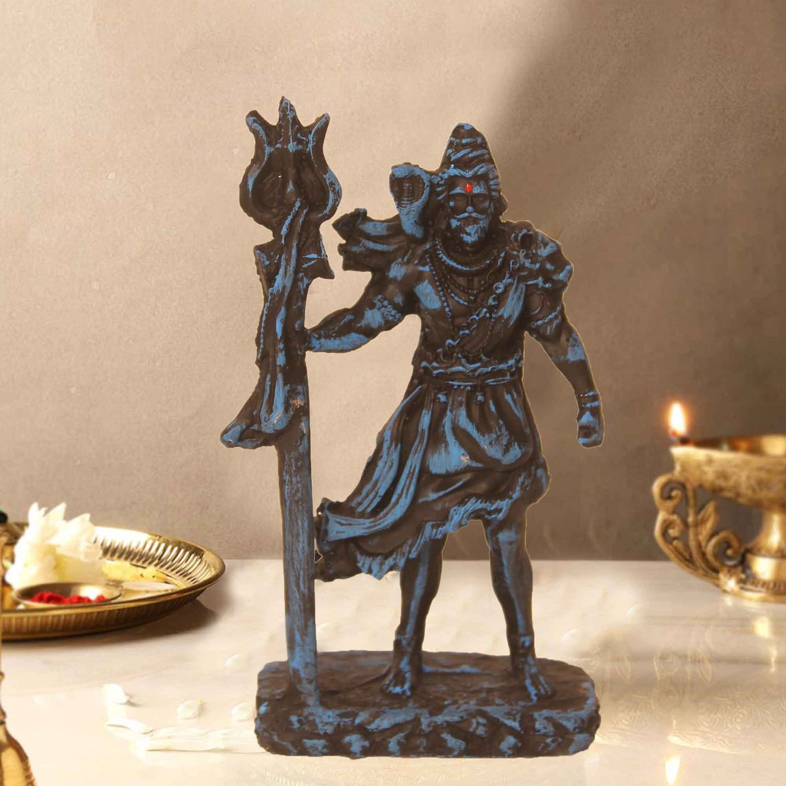 Car Dashboard Lord Shiv statue idol for shivratri gift 12 cm G30GX0235N