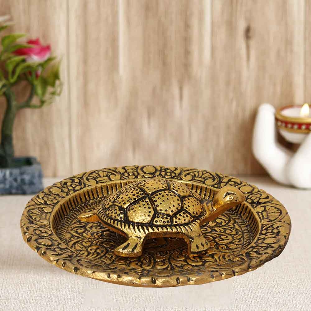 Cast Aluminium Tortoise Vastu Statue for gift on birthday 5 cm G31GX0162G
