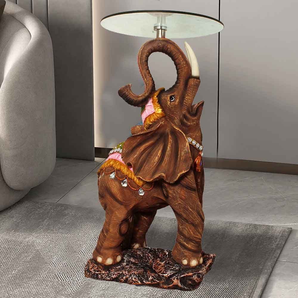 Elephant Glass Table showpiece for home decoration 76 cm G33GX0054A000TEAS