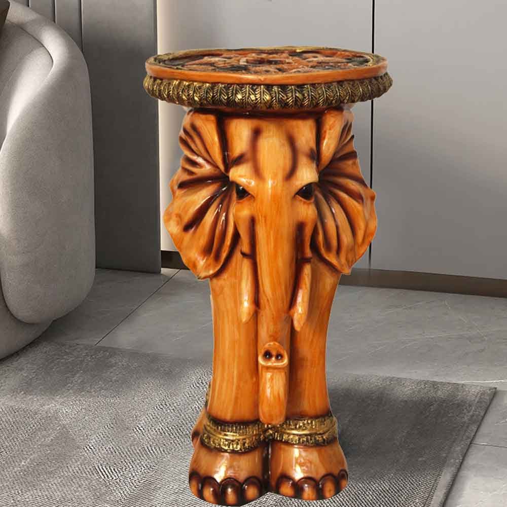 Elephant Corner Table Showpiece for home decoration and gifting 61 cm G33GX0084L