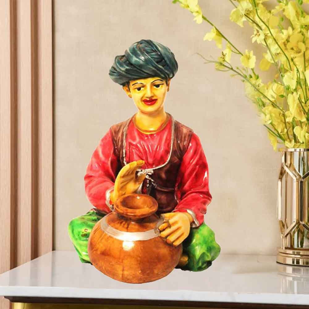 Musical Man Statue Showpiece idol for gifting on budh purnima 30 cm G34GX0167M
