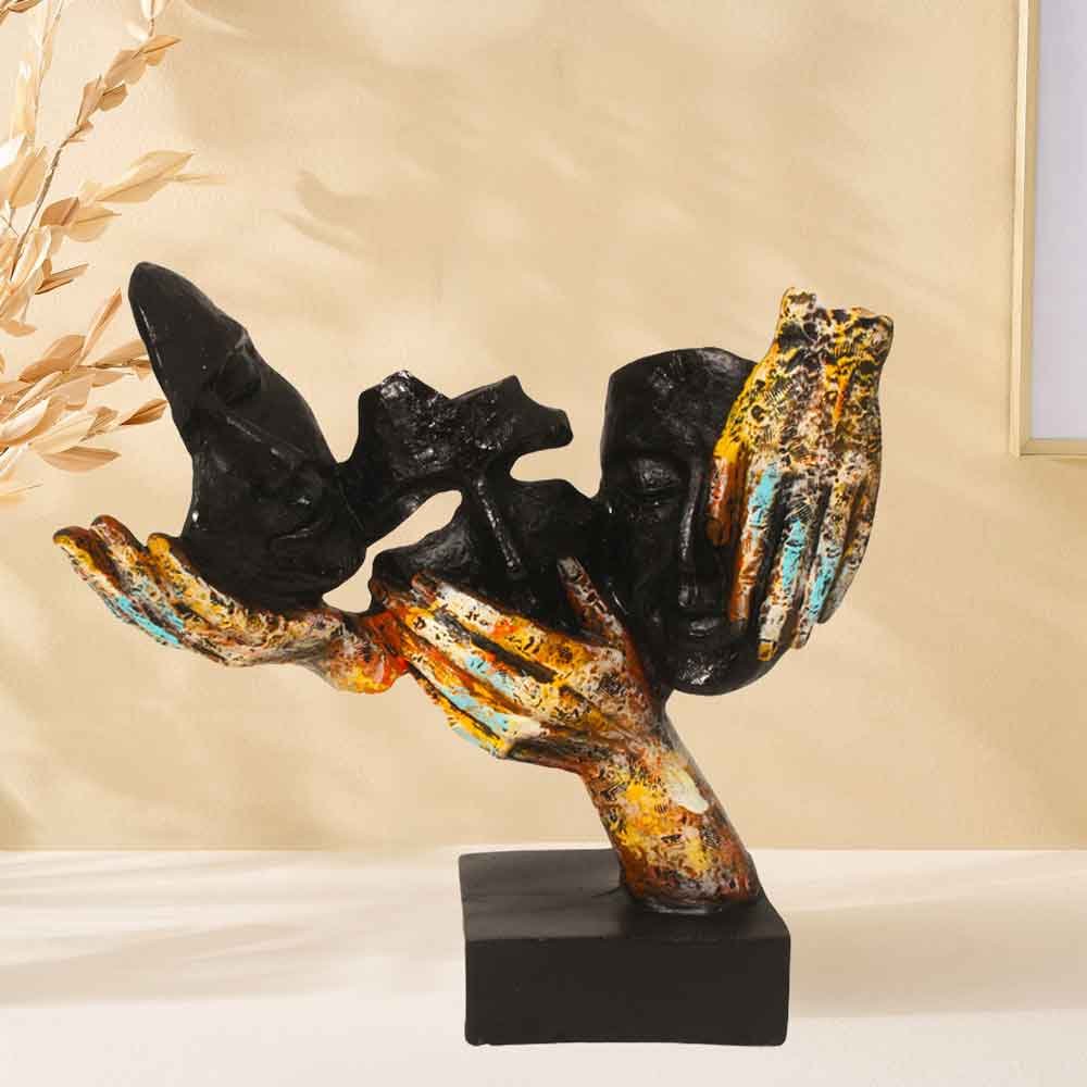 3 in One Face Statue Showpiece figure for gift 27 cm G37GX0098K000XHNI