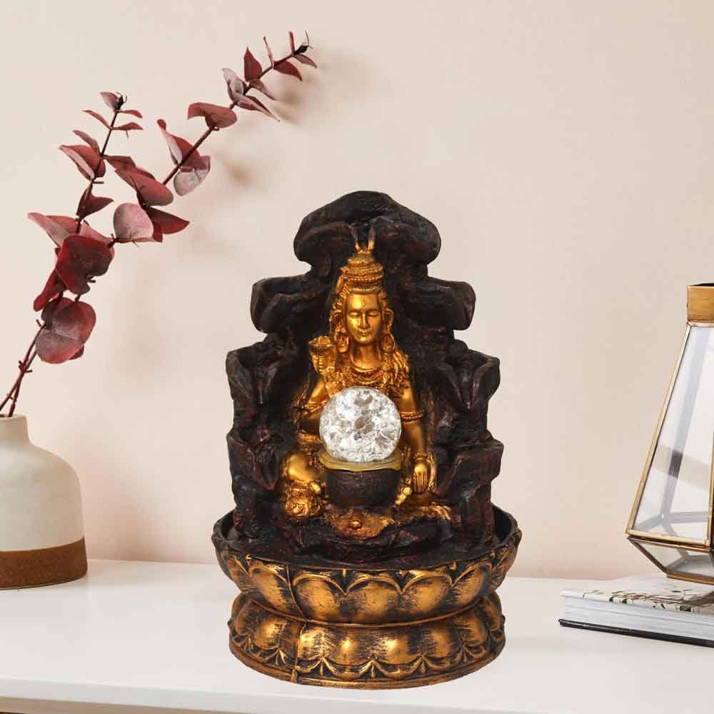 Shiv Indoor Fountain showpiece for table decoration 30 cm G37GX0128G
