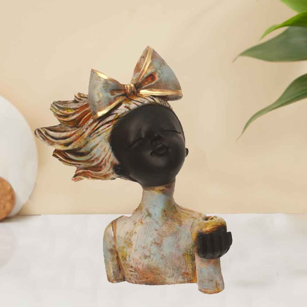 Home Decor Lady Statue Showpiece figurine for return gift 24 cm G37GX0163M