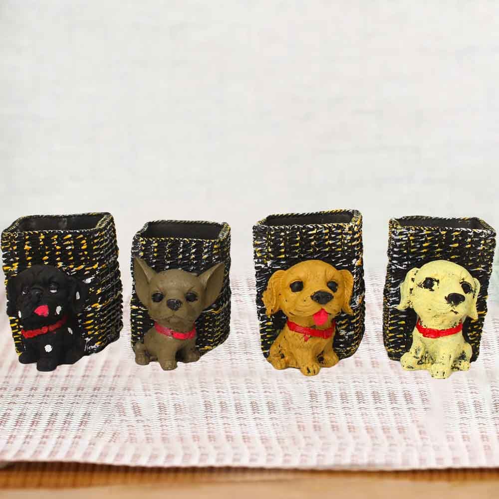 Dog Pen Stand Showpiece idol for diwali gift 12 cm G40GX0060M