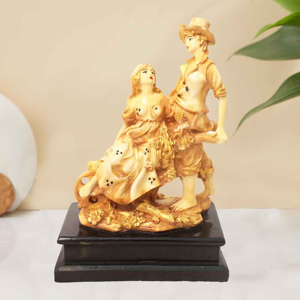 Decorative Couple Statue Showpiece idol for return gift 27.5 cm G40GX0067I