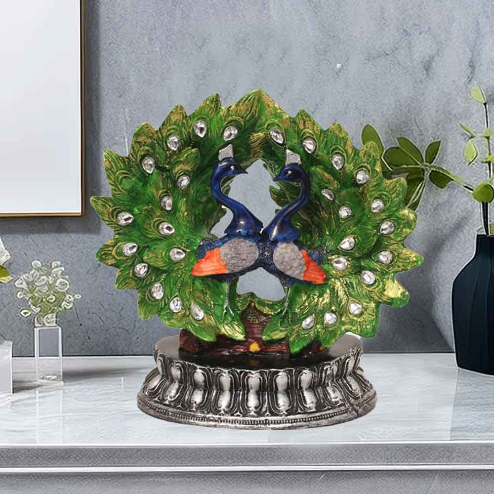 Peacock Statue Figurine showpiece for gift 21 cm G40GX0089H