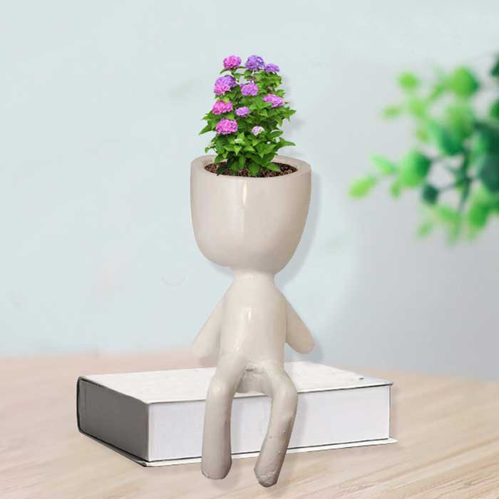 Yoga Planter Home Decorative Statue for gift on birthday 18 cm G42GX0065W