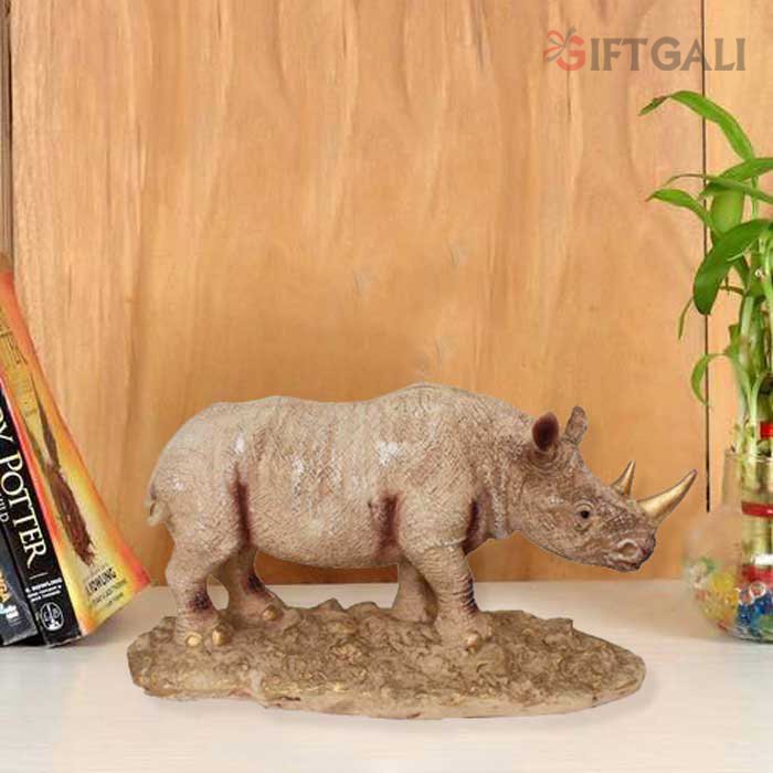 Decorative Rhino Figurine for office table decoration 18 cm G42GX0077I